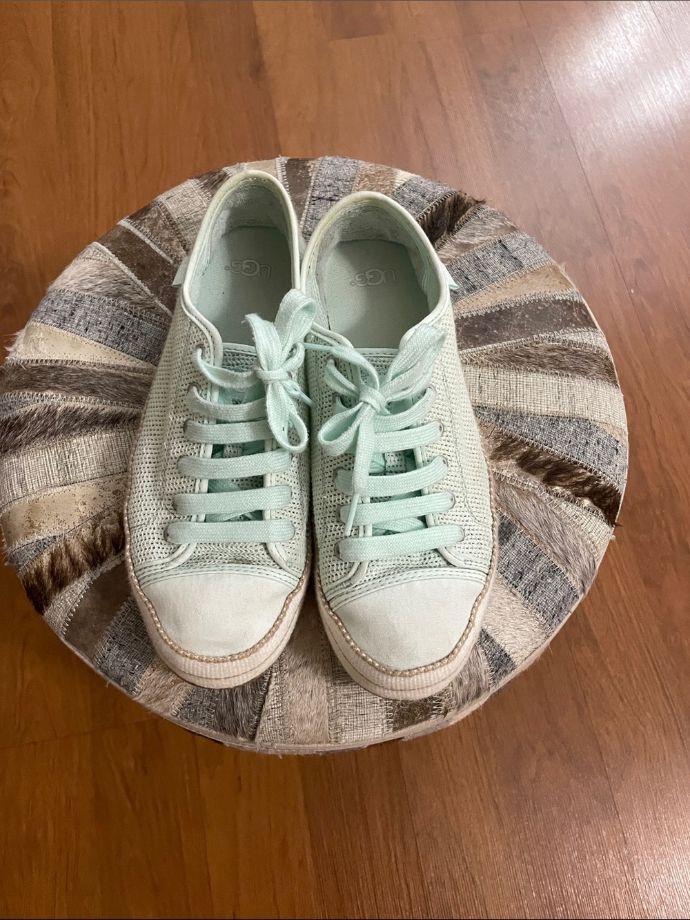 UGG Women’s Mint Knit Lace-Up Sneakers,size 9